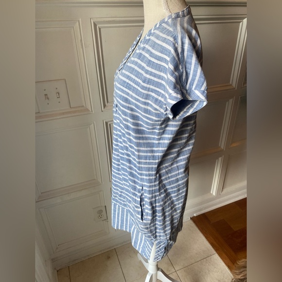 ❌SOLD❌ ATHLETA BARBADOS SWIM COVER UP SMALL CHAMBRAY LINED DRESS - Picture 4 of 7